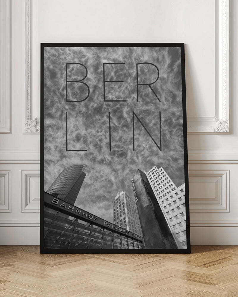 BERLIN Potsdamer Platz | Text & Skyline Poster